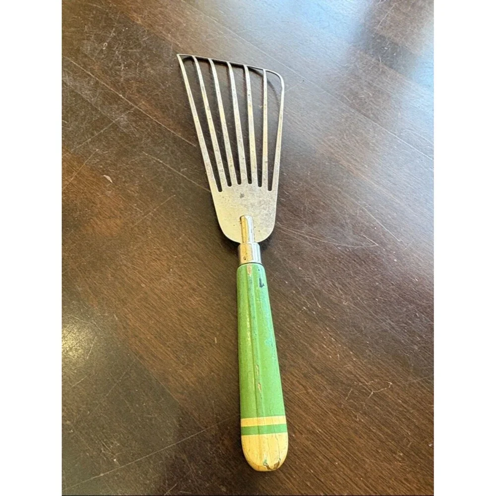 A&J green wood handle Batter Beater